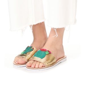 Kate spade iguana succulent slides sandals